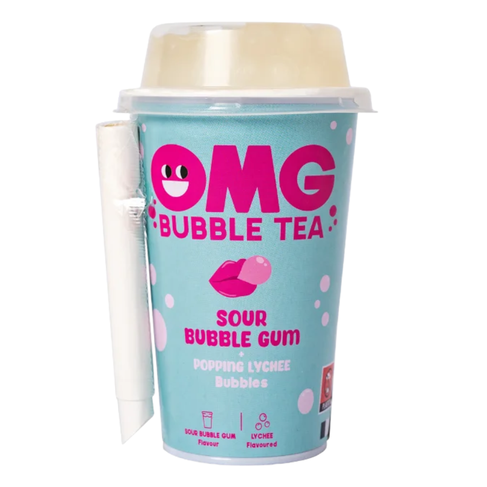 OMG Bubble Tea Sour Bubble Gum Lychee - My American Shop