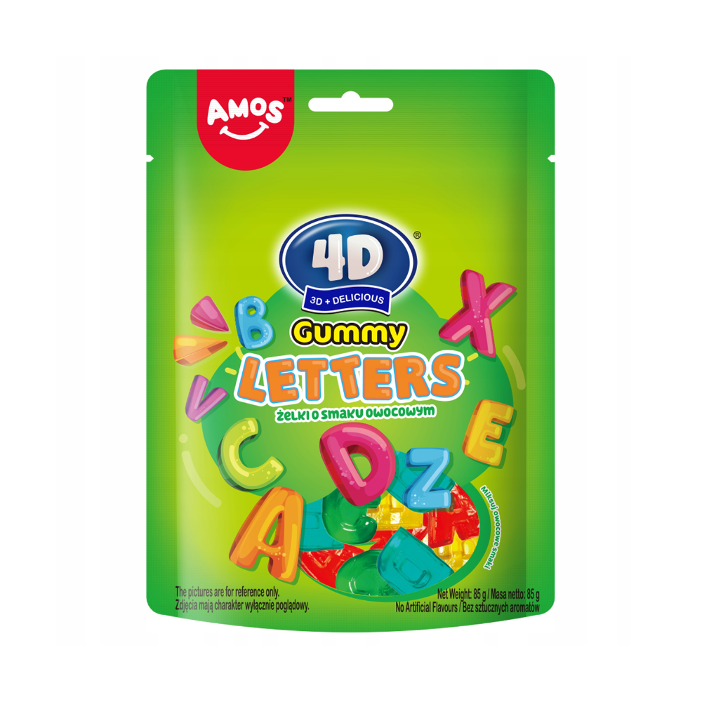 Amos 4D Gummy Letters - My American Shop