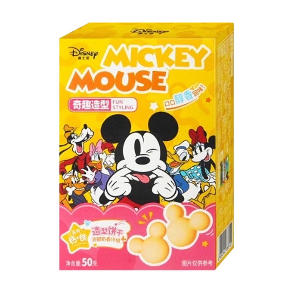 Binqi & Disney Mickey Shaped Cookies Milk Flavor - My American Shop