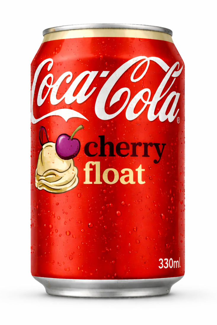 Coca Cola Cherry drijvend blikje