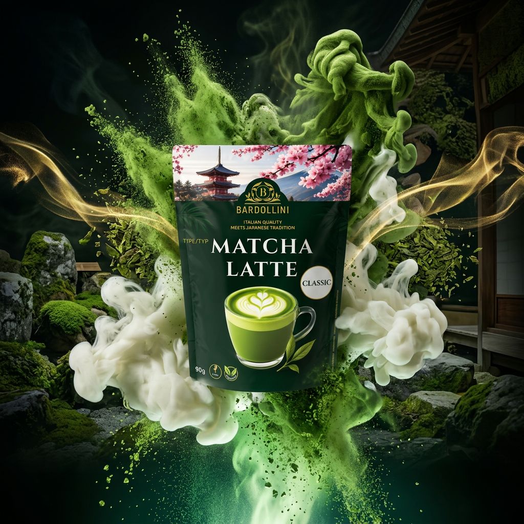 Bardollini Matcha Latte Classic, poudre instantanée matcha latte, disponible sur My American Shop