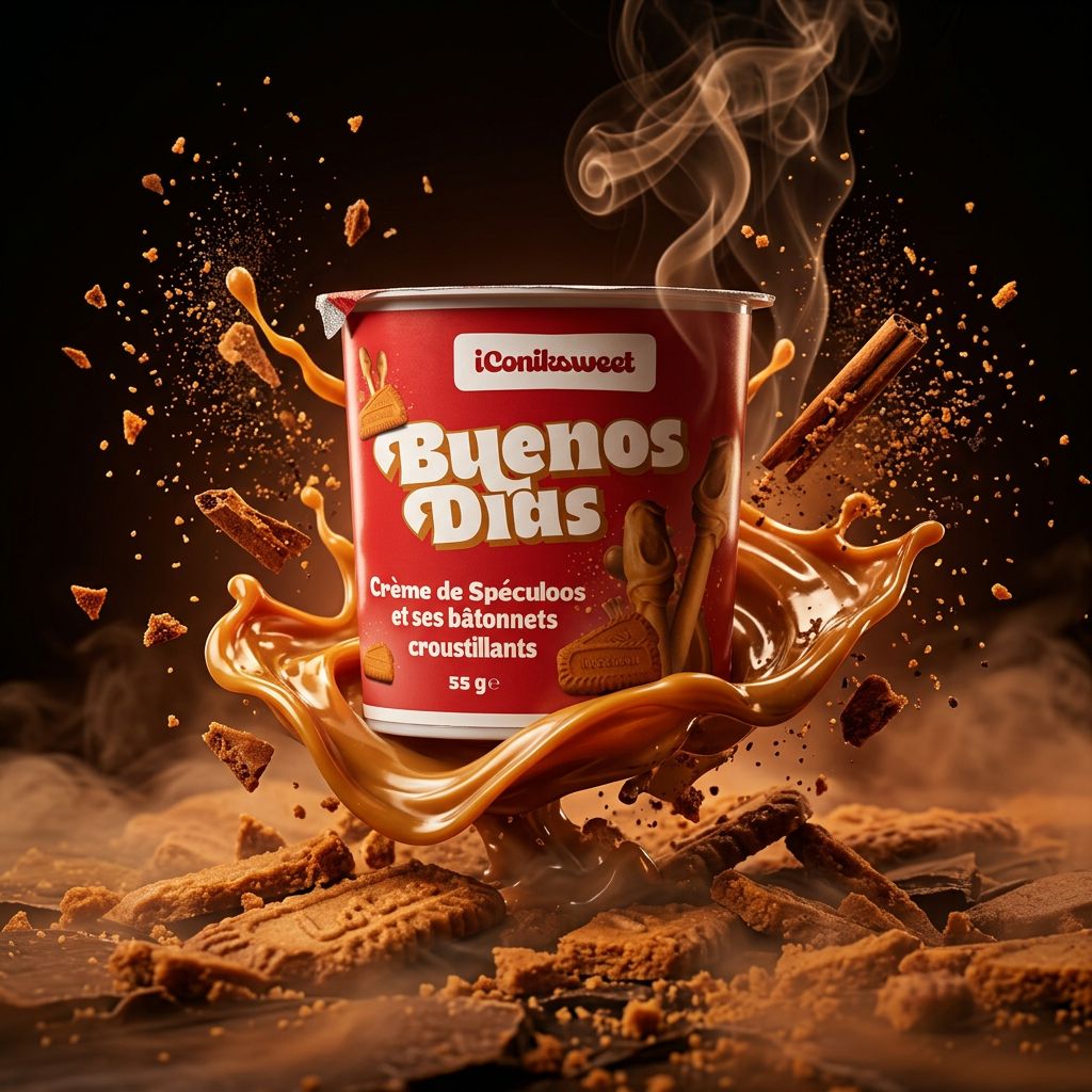 Buenos Dias Speculoos Cream Sticks, bâtonnets croustillants et crème caramel-cannelle, disponible sur My American Shop