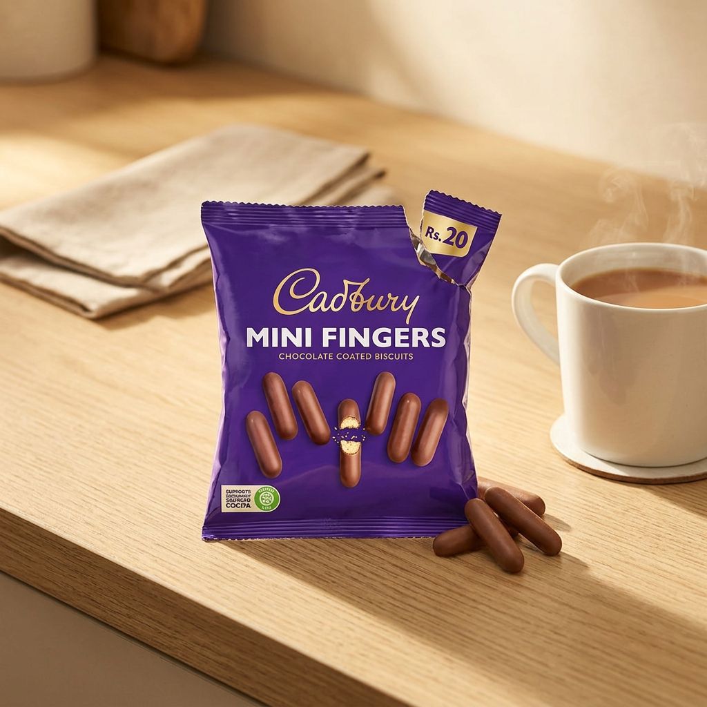 Cadbury Mini Fingers, biscuits enrobés chocolat au lait format mini, origine UK, disponible sur My American Shop