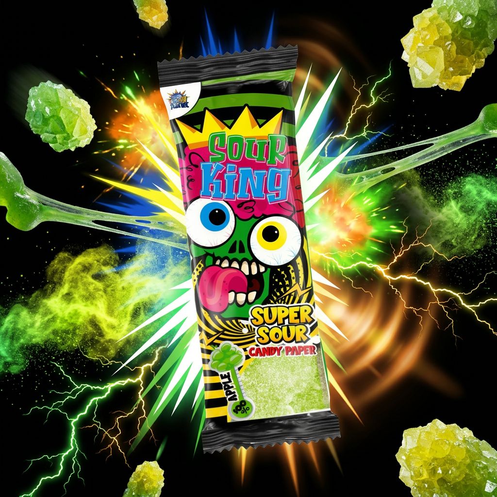 Candy Planet Sour King Mix, bonbons acides fruités importés, sachet coloré disponible sur My American Shop