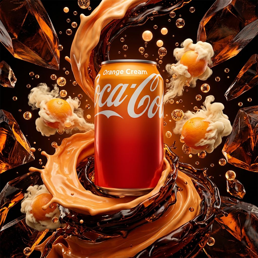 Coca-Cola Orange Cream, canette 355ml importée des USA, saveur cola orange crémeuse, disponible sur My American Shop