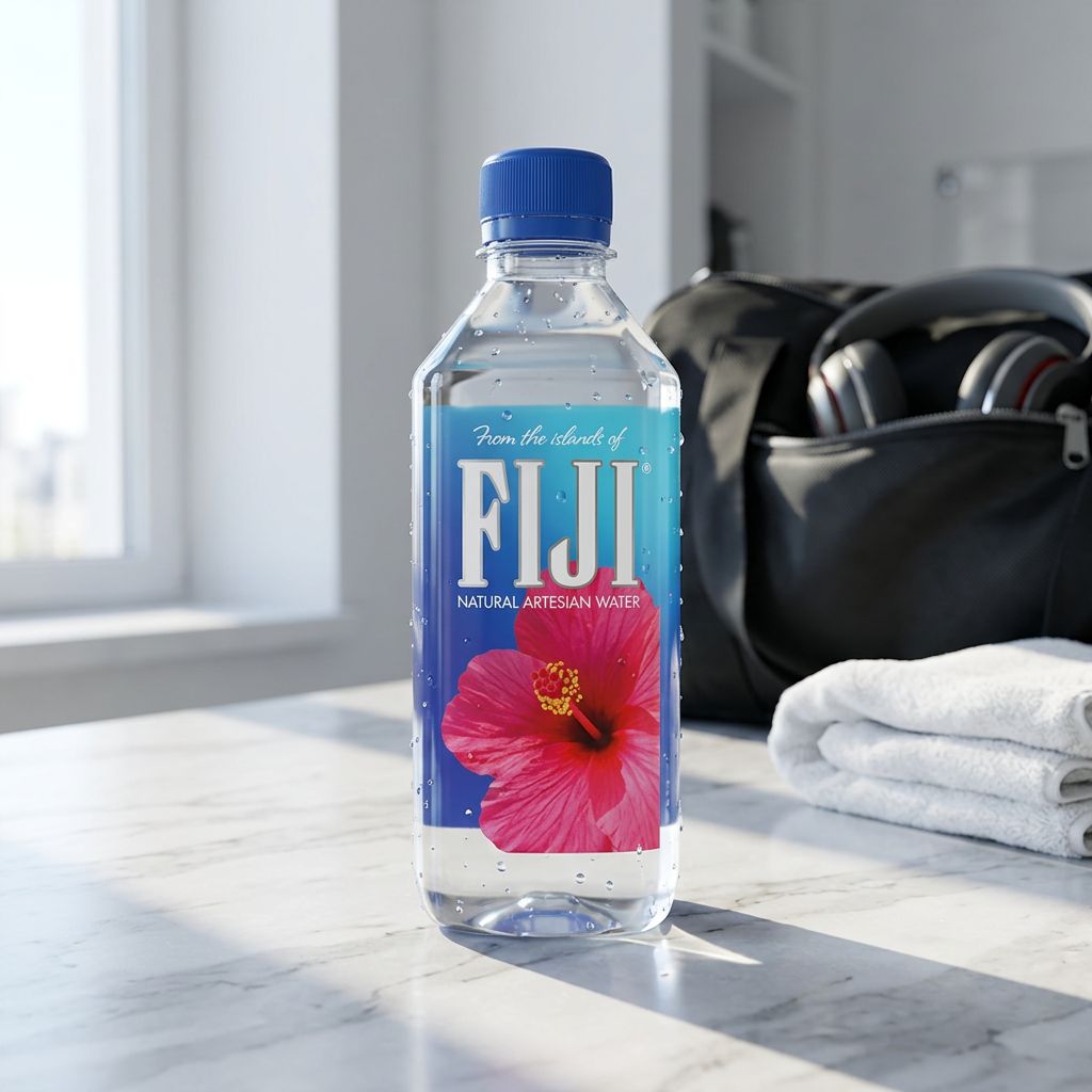Fiji Water Small, eau artésienne naturelle des îles Fidji filtrée par roche volcanique, disponible sur My American Shop