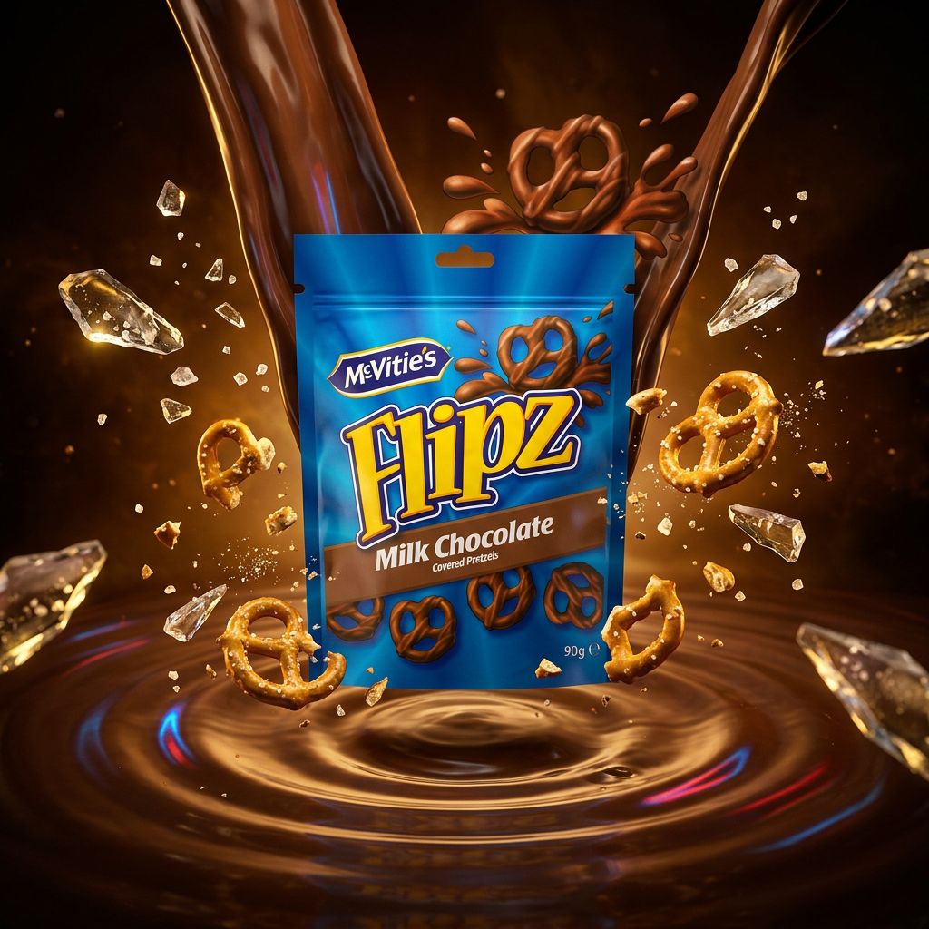 Flipz Milk Chocolate, bretzels enrobés de chocolat au lait americains, sachet original US, disponible sur My American Shop