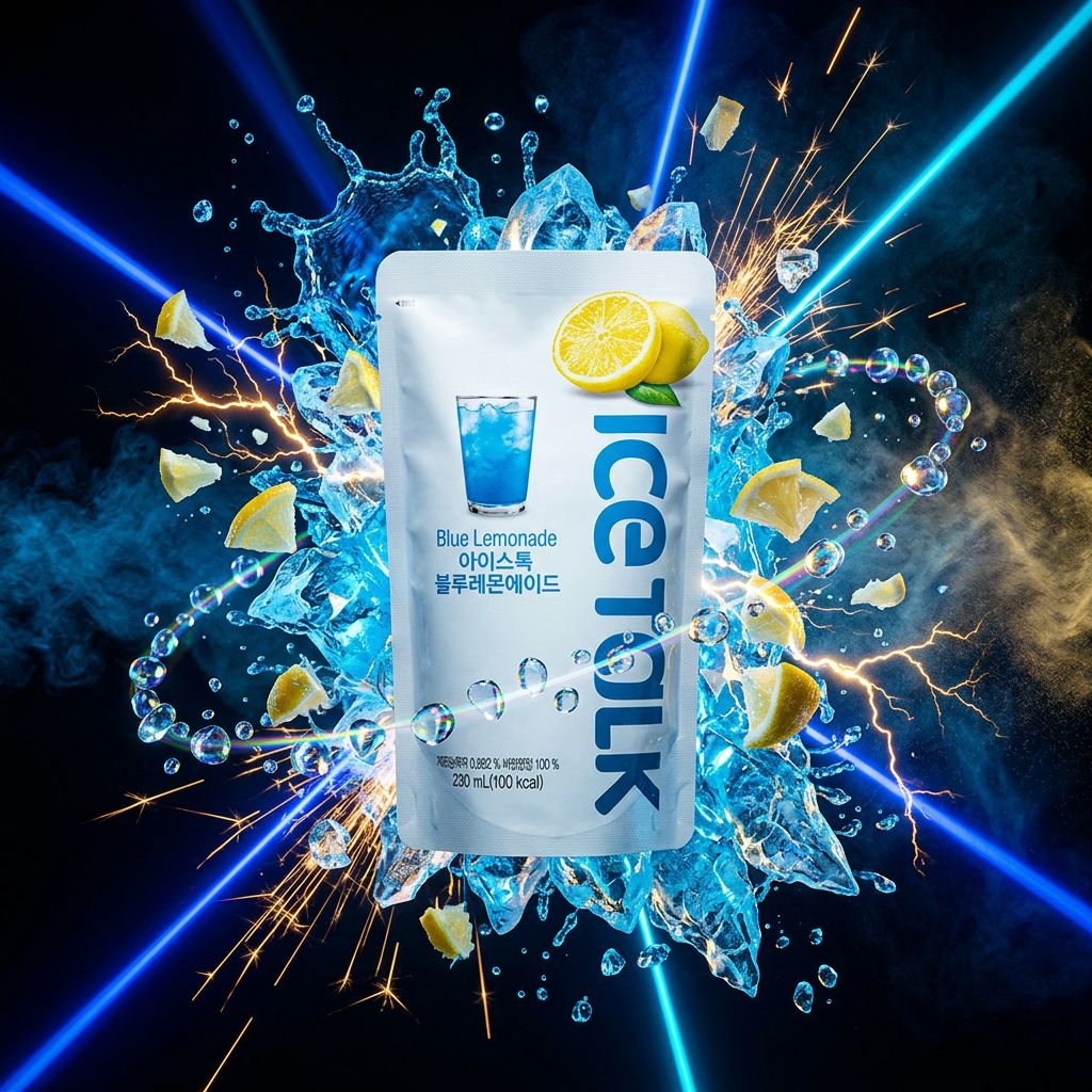 Ice Talk Blue Lemonade, soda citron bleu électrique importé, 52 kcal/100ml, disponible sur My American Shop