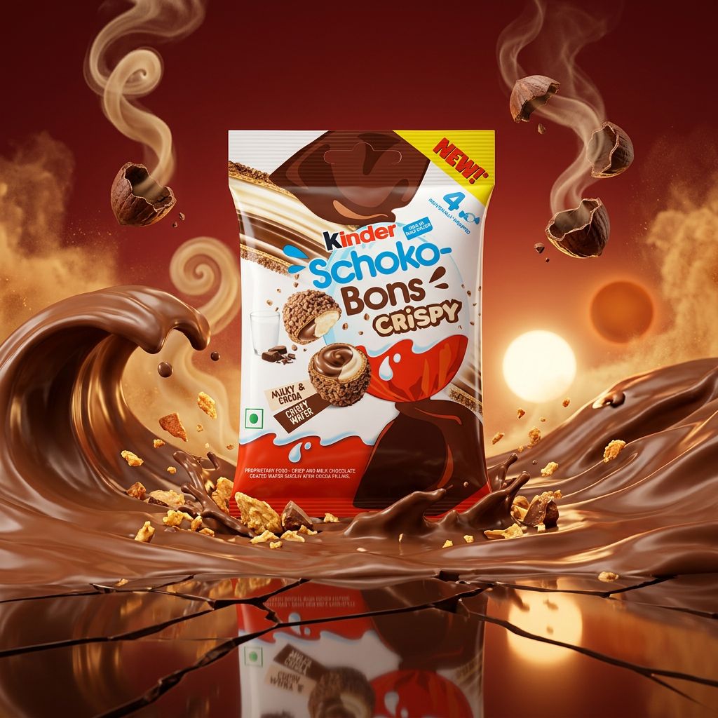 Kinder Schoko Bons Crispy Small, chocolat au lait croustillant édition Dubaï, disponible sur My American Shop