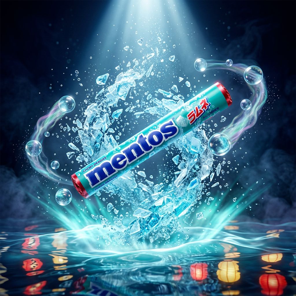 Mentos Ramune Soda, bonbons saveur soda japonais, format pocket, importés du Japon, disponible sur My American Shop