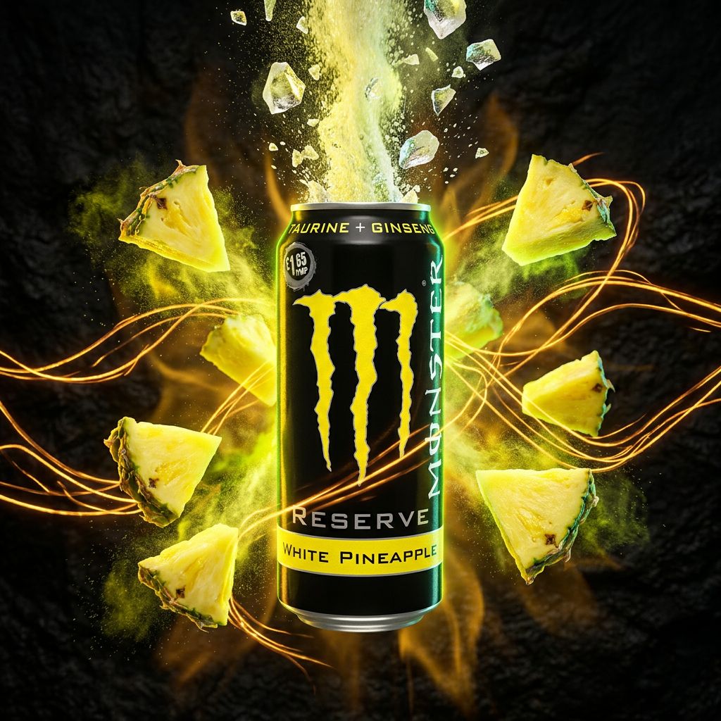 Monster Energy Reserve Pineapple UK, canette ananas 500ml edition importee, disponible sur My American Shop