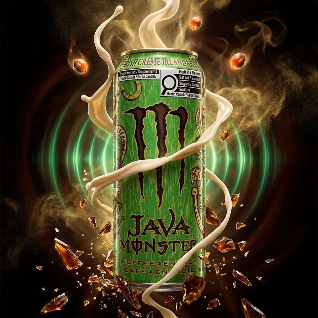 Monster Java Irish Creme, canette énergie café 443ml importée des USA, disponible sur My American Shop