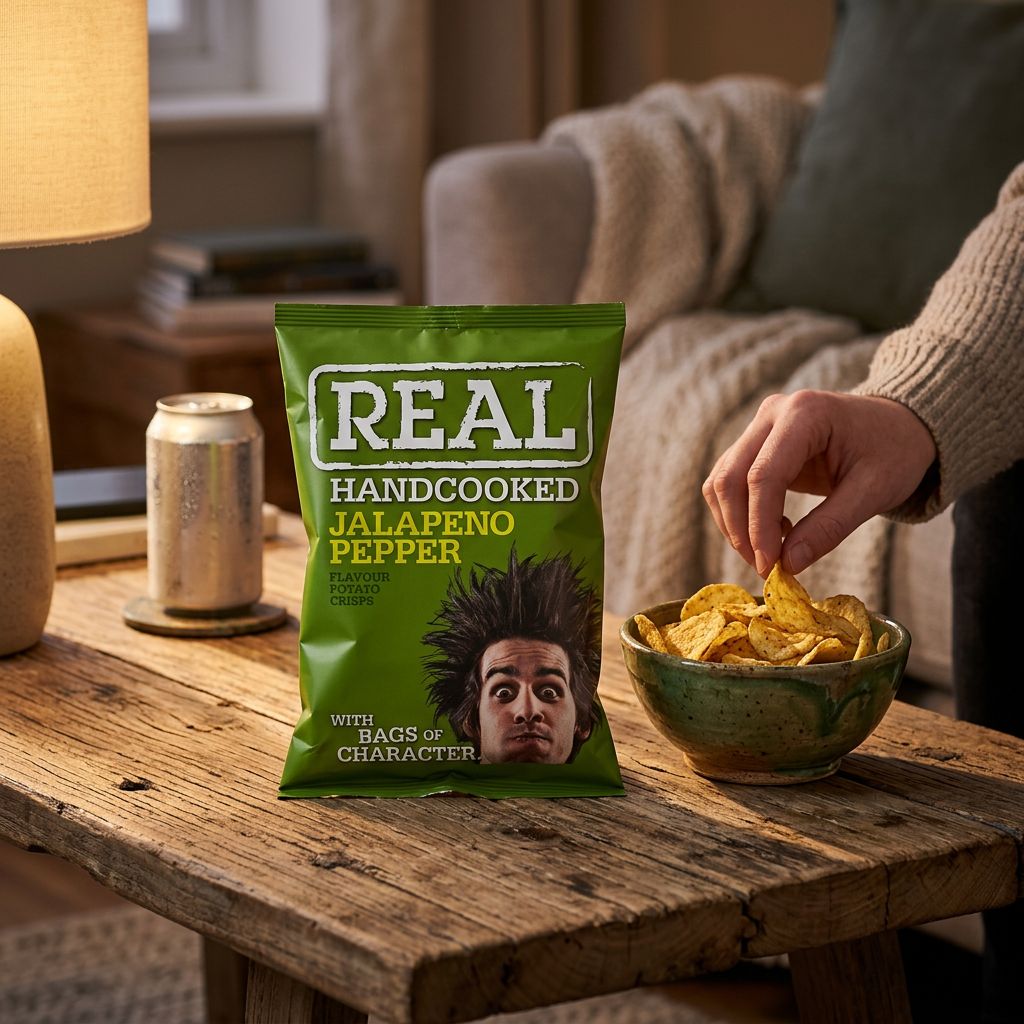 Chips Real Crisp Jalapenos saveur piment epice snack americain format sachet disponible sur My American Shop