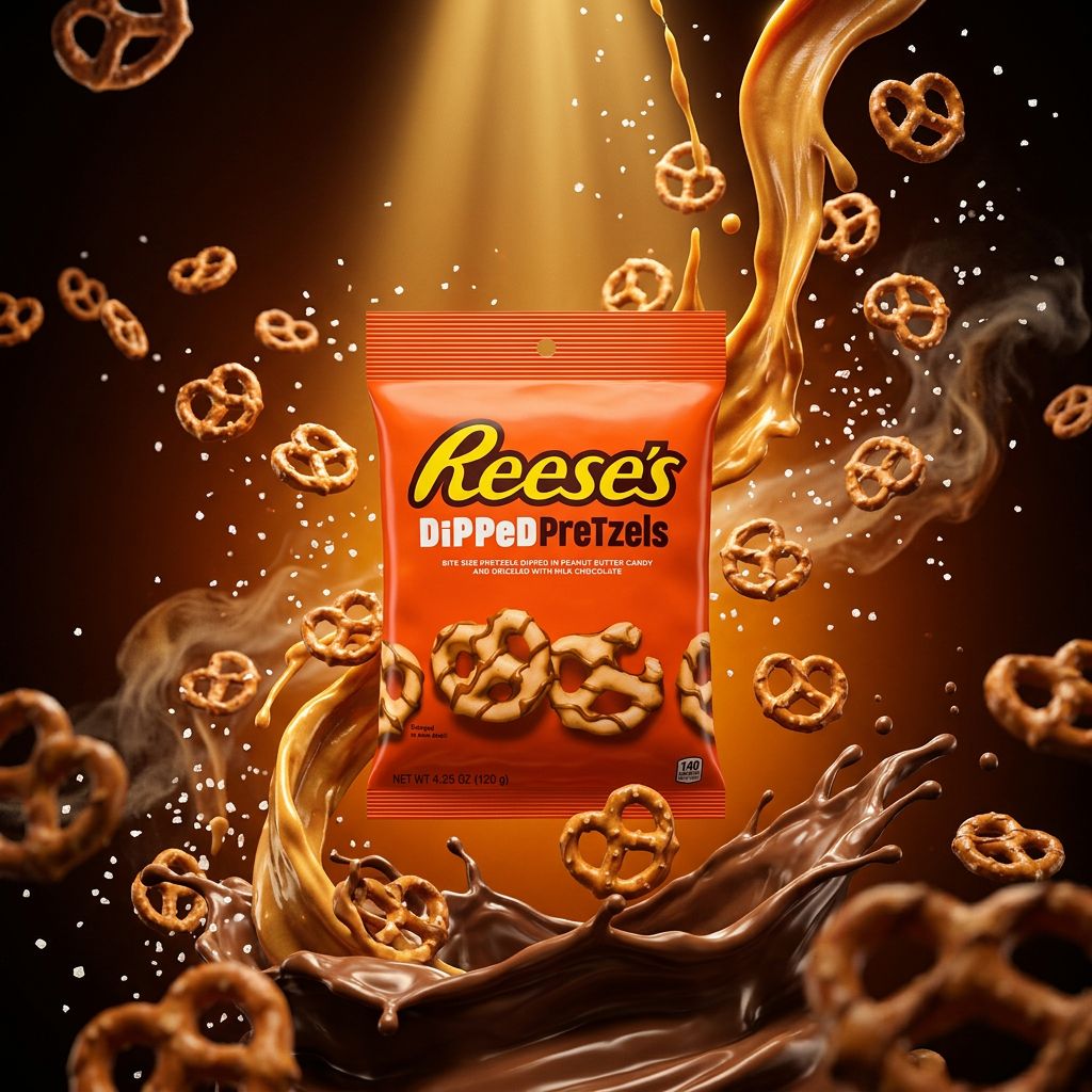Reese's Dipped Pretzels, bretzels enrobés beurre de cacahuète et chocolat au lait, importés des USA, disponible sur My American Shop