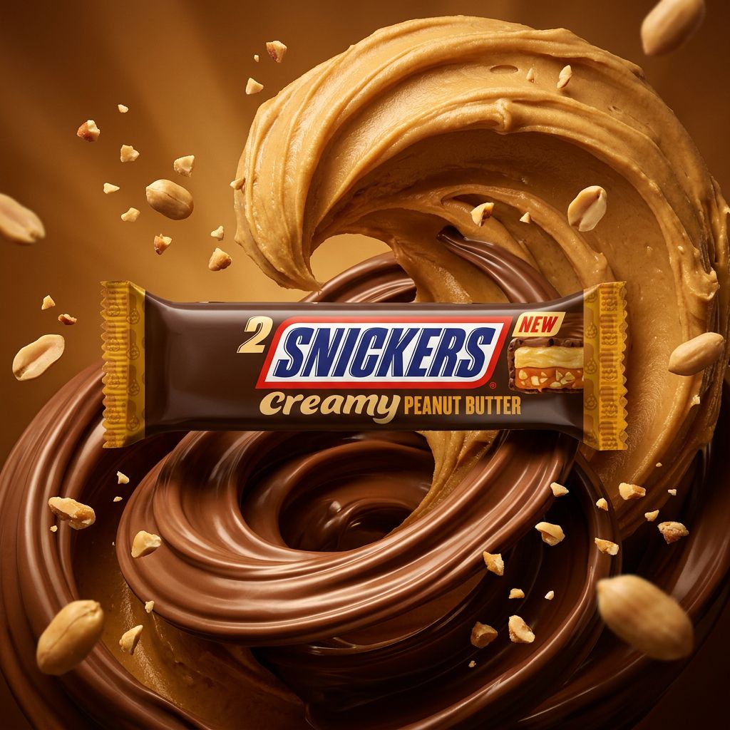 Snickers Creamy Peanut Butter, barre chocolatée au beurre de cacahuète crémeux, importée des USA, disponible sur My American Shop