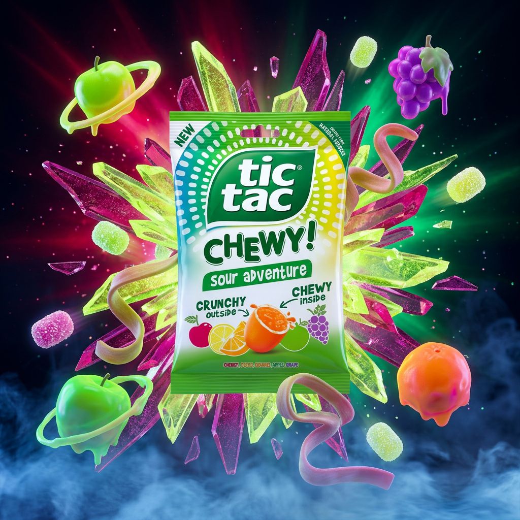 Tic Tac Chewy Sour Adventure, bonbons moelleux acidulés importés des États-Unis, disponible sur My American Shop