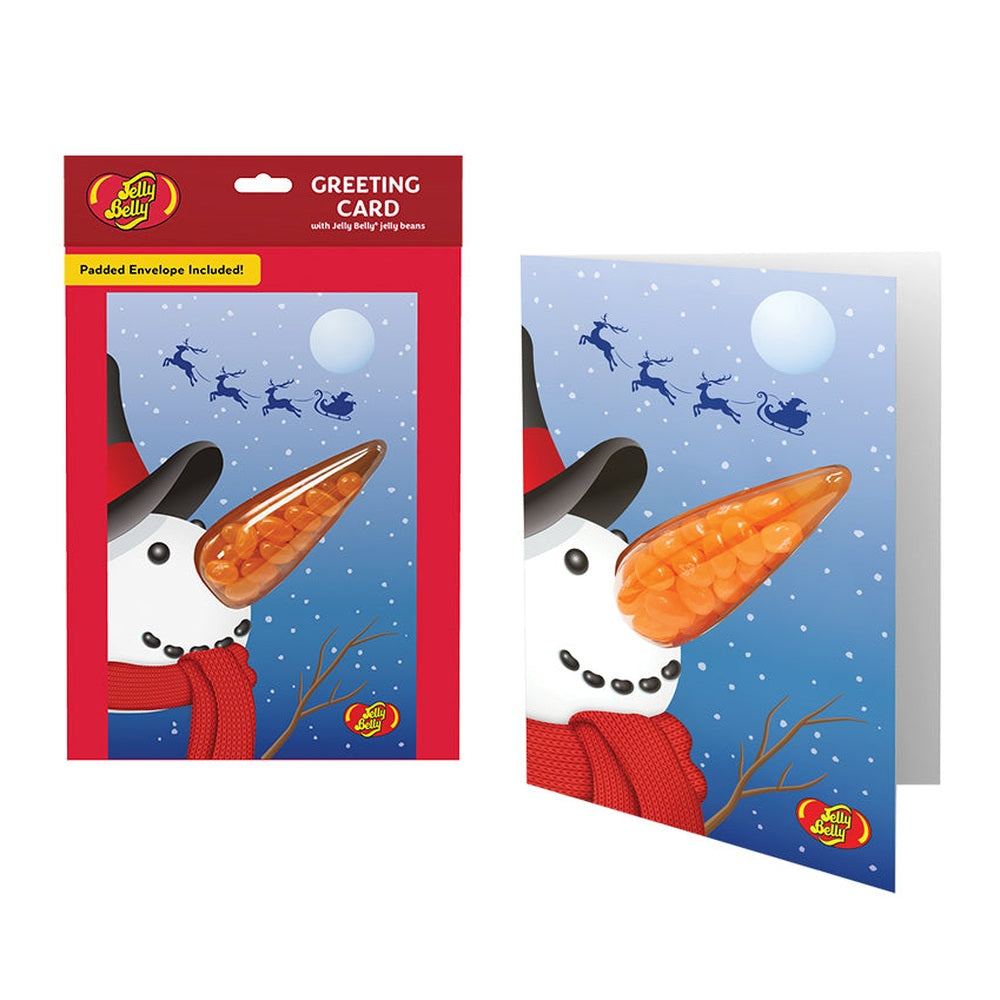 Cadeau - Jelly Belly Beans Snowman Card - My American Shop