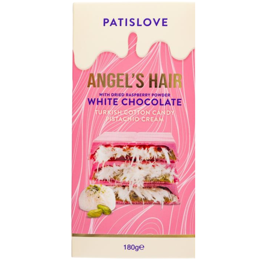 Patislove White Chocolate Raspberry Dubai Chocolate Angel's Hair Big - My American Shop