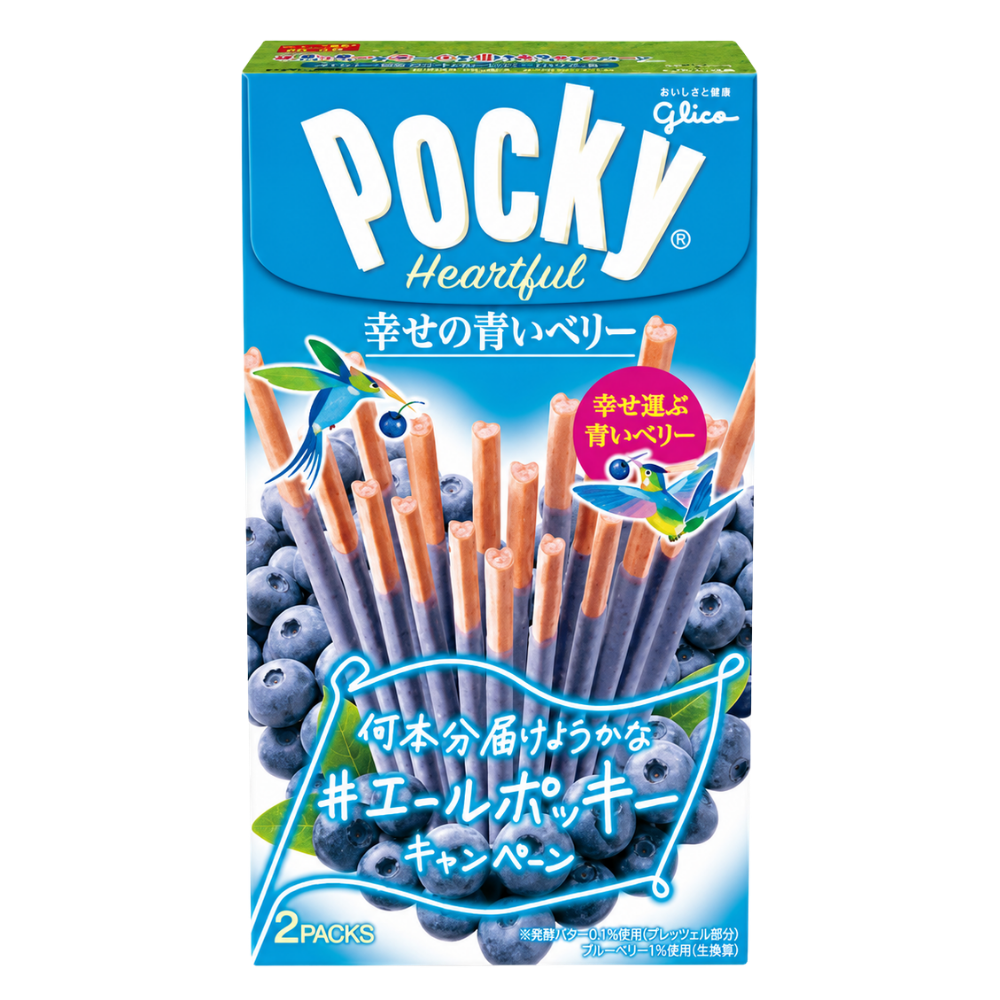 Glico Pocky Heartful Blueberry