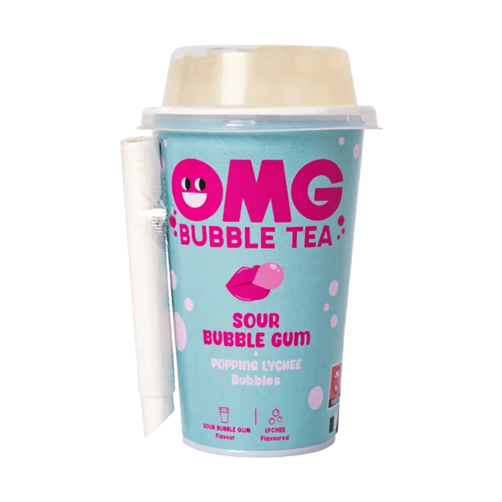 OMG Bubble Tea Zure Kauwgom Lychee