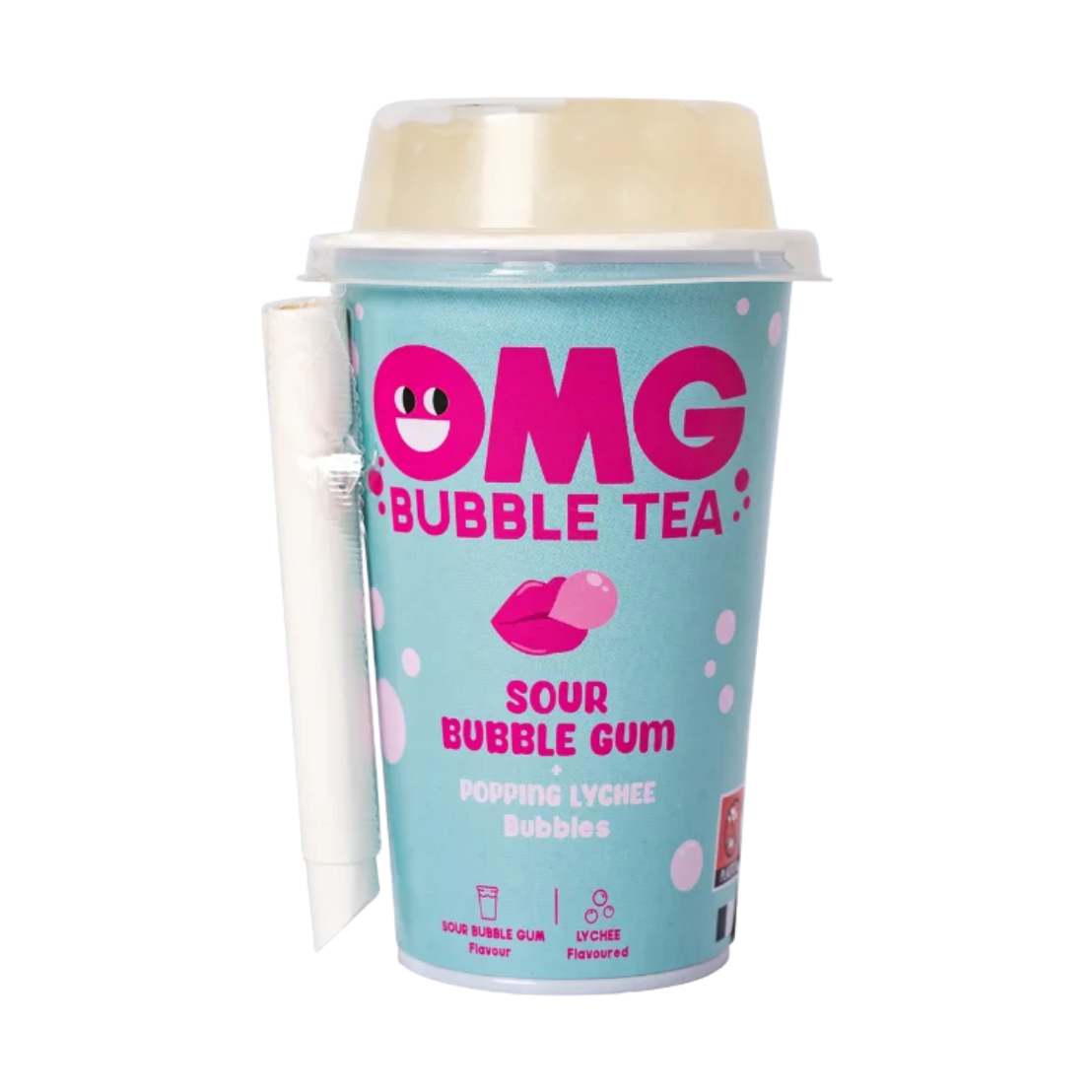 OMG Bubble Tea Sour Bubble Gum Lychee - My American Shop