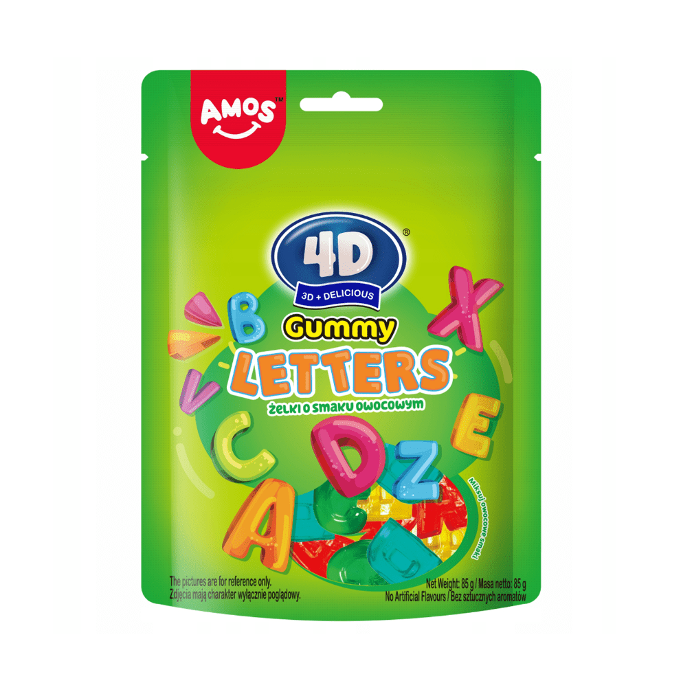 Amos 4D Gummy Letters - My American Shop