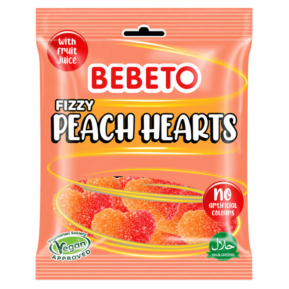 Bebeto Bruisende Perzik Hartjes