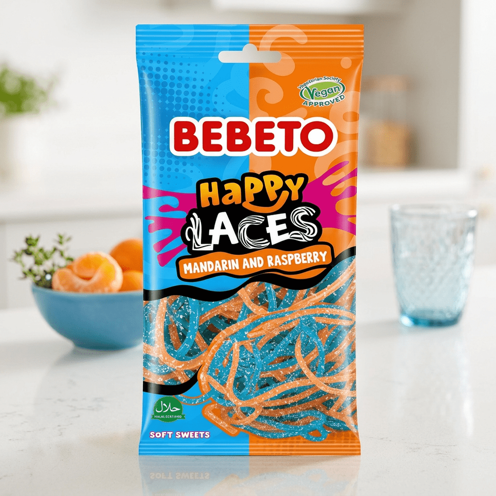 Bebeto Happy Laces Mandarijn & Framboos