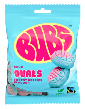 Bubs Godis Goody Sour Ovals Raspberry & Blueberry - My American Shop