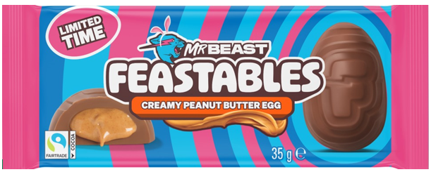 Mr Beast Feastables Romig Pindakaas Ei