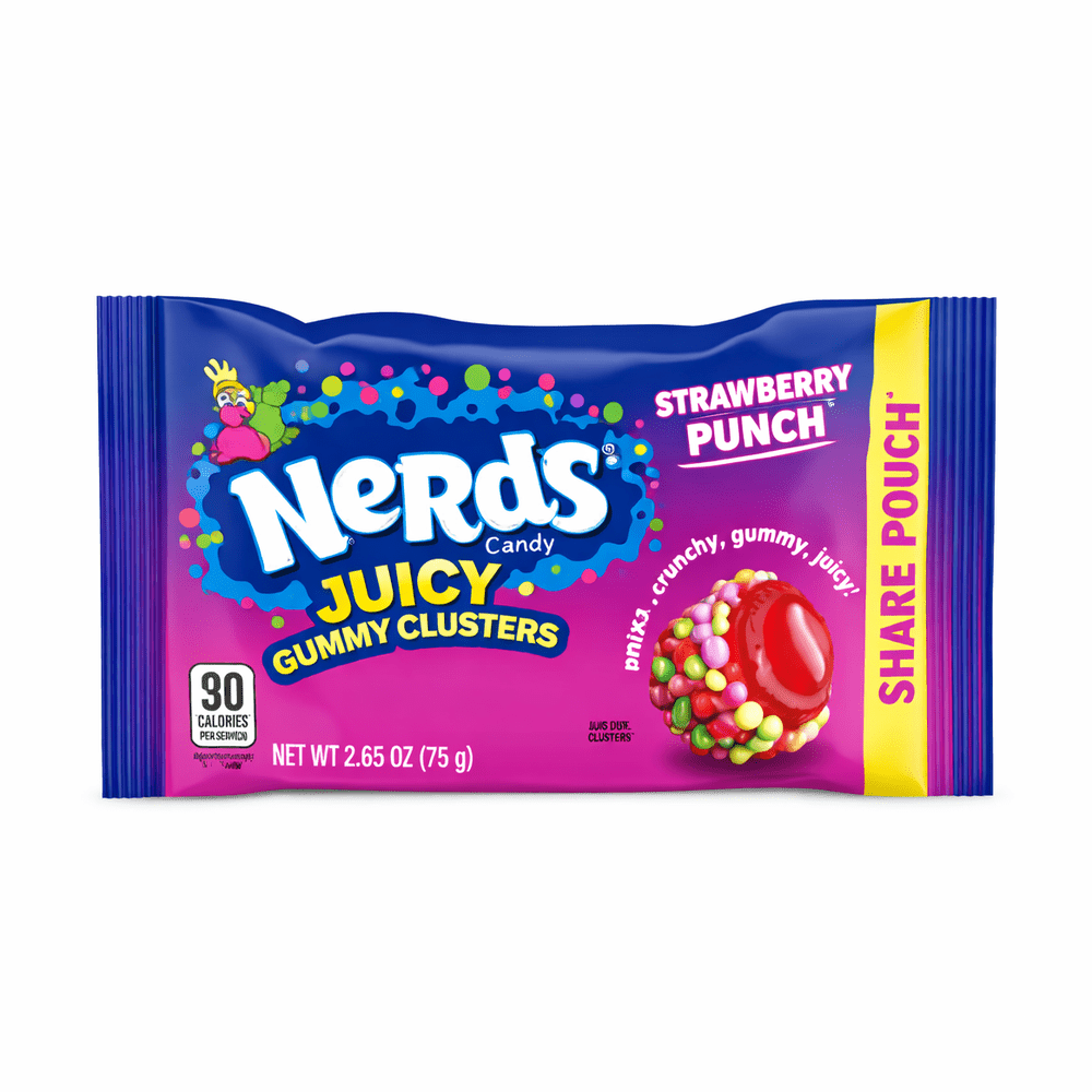 Nerds Strawberry Punch Juiced Gummy Clusters Aardbei