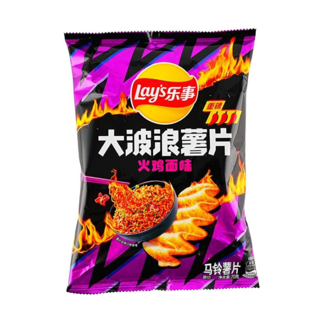 Lay's Big Wave Hot Chicken Noodle-smaak