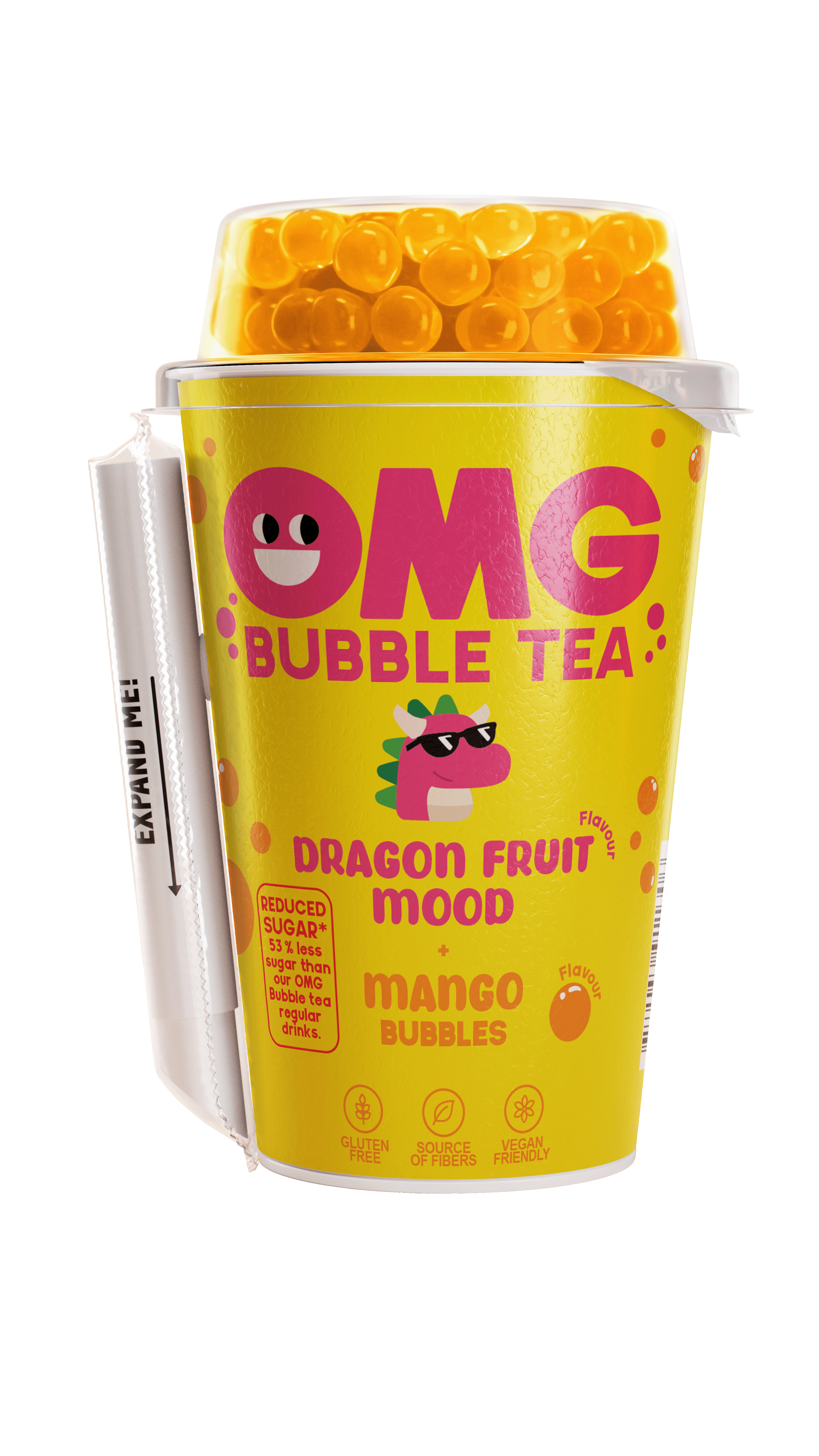 OMG Bubble Tea Dragon Fruit Mango - My American Shop