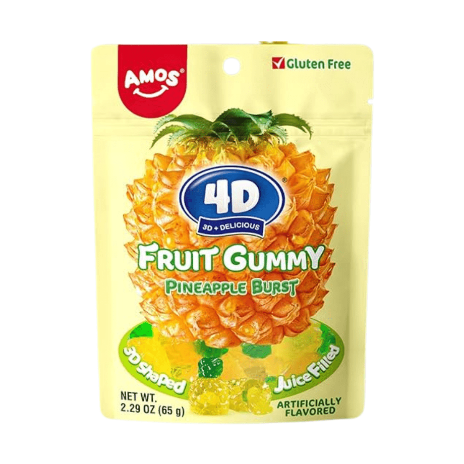 Amos 4D Fruit Gummy Pineapple - My American Shop