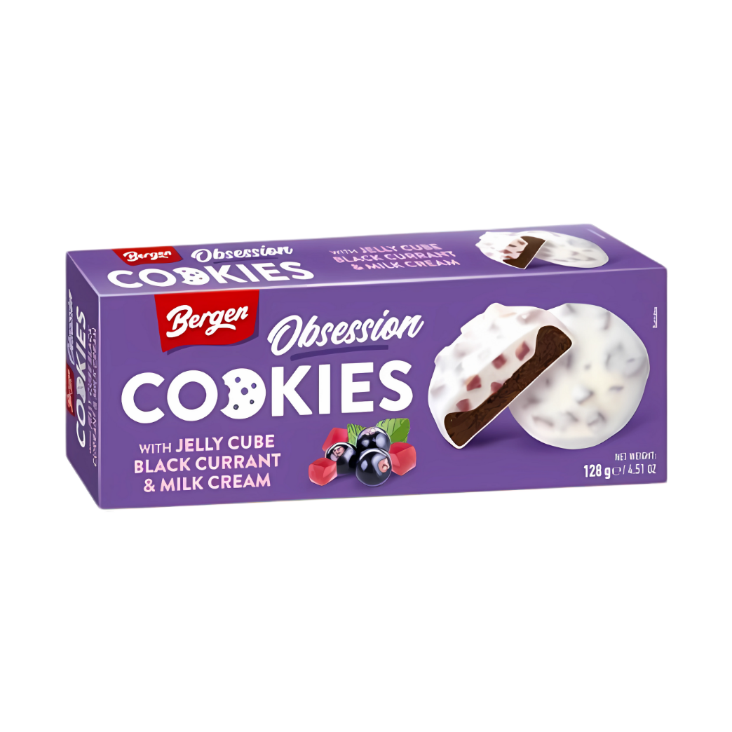Bergen Cookies Jelly Cube Black Currant & Milk Cream - My American Shop