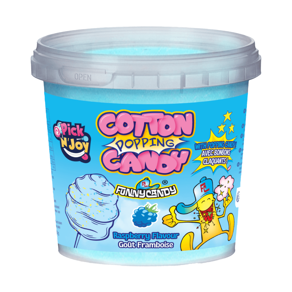 Grappige Candy Popping suikerspin blauwe framboos