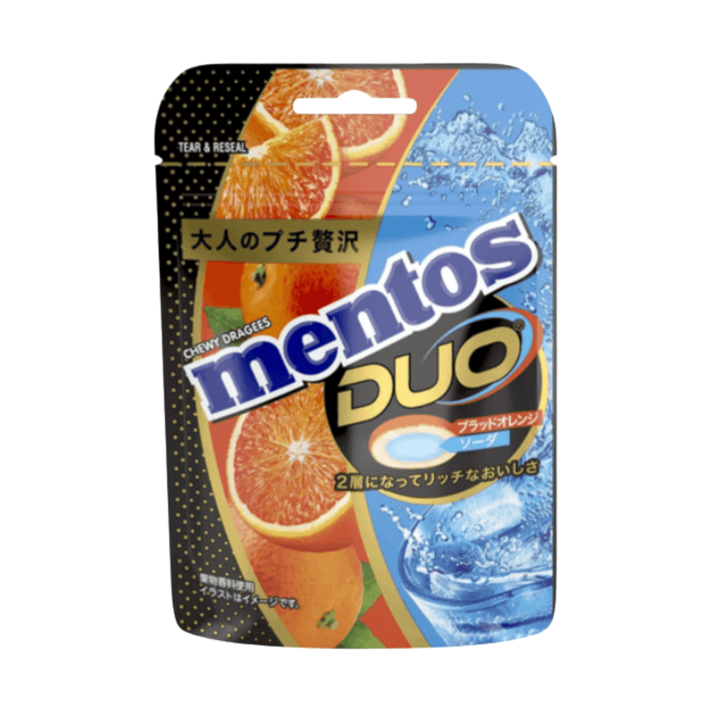 Mentos Duo Zacht Snoep Bloedsinaasappel & Frisdrank