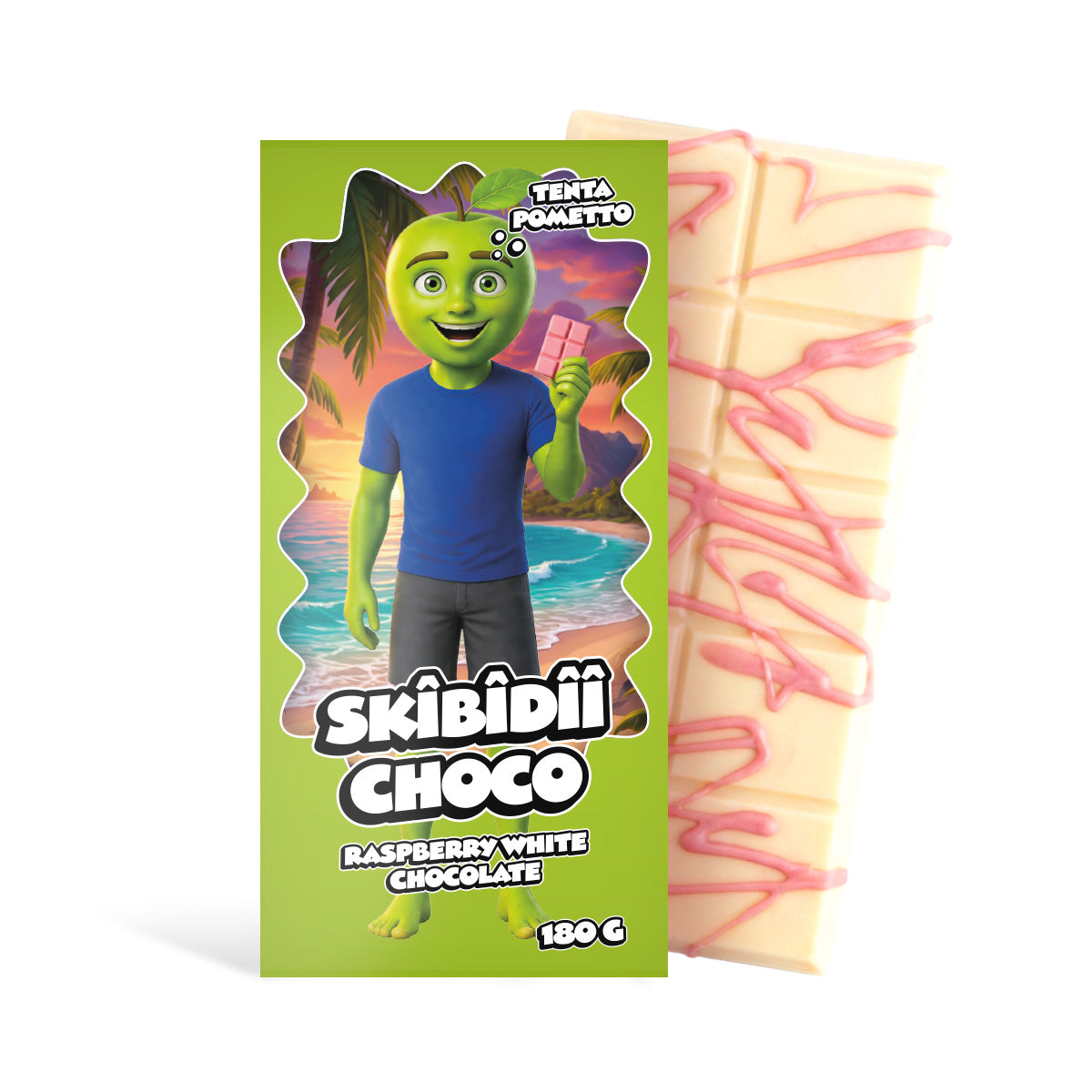 Skibidii Choco Tenta Pometto Framboos Witte Chocolade