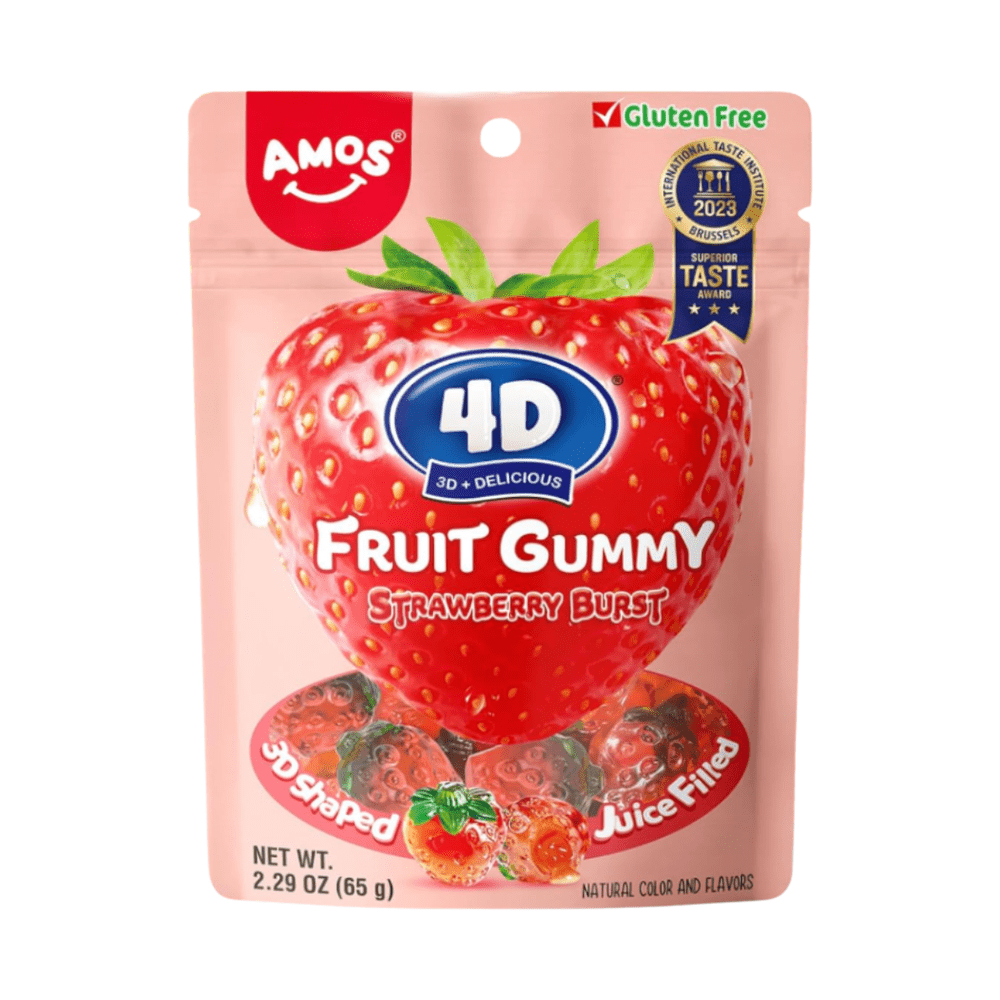 Amos 4D Fruit Gummy Strawberry - My American Shop