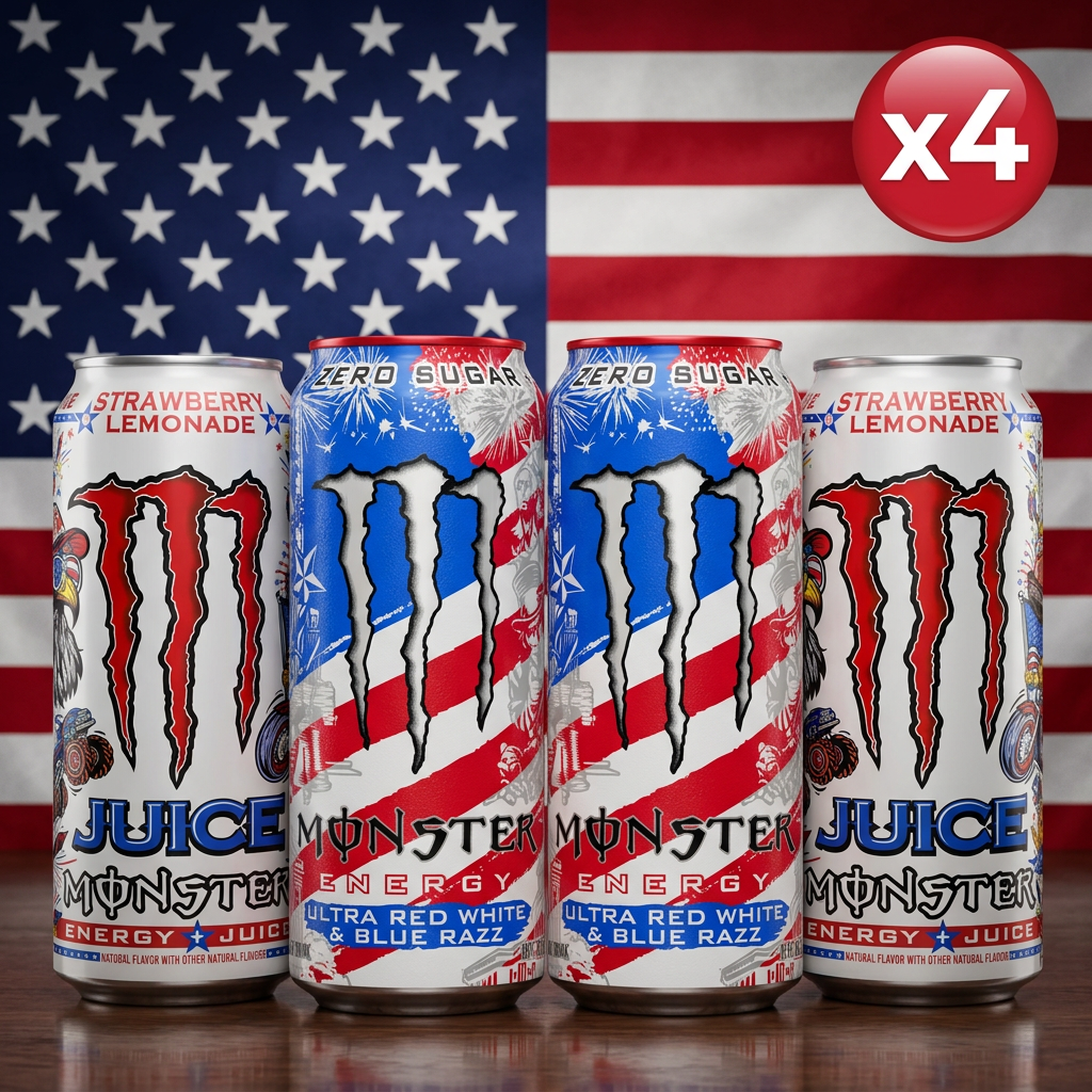 Monster Energy USA Pack de 4