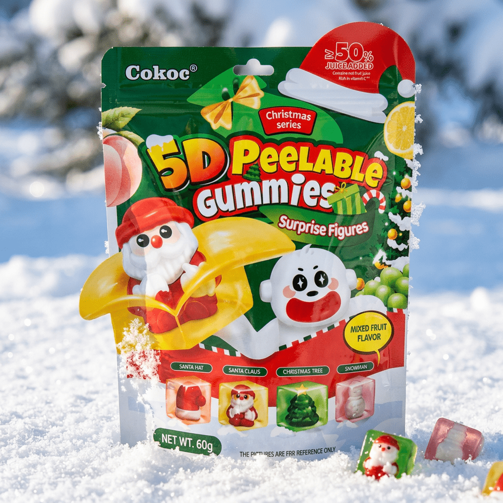 Cokoc Christmas 5D Peelable Gummies Diverse Fruitsmaak