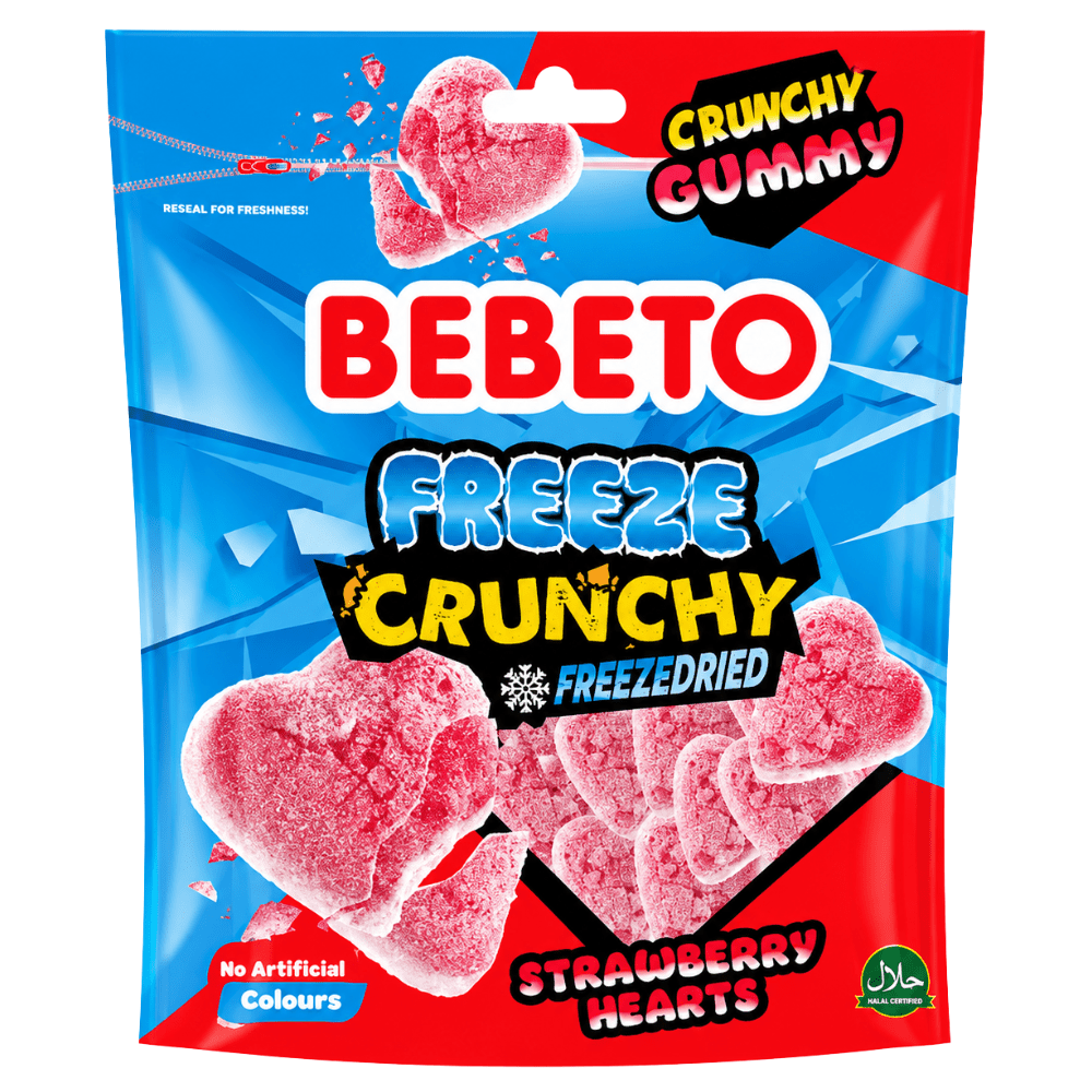 Bebeto Freeze Crunchy Aardbeienhartjes