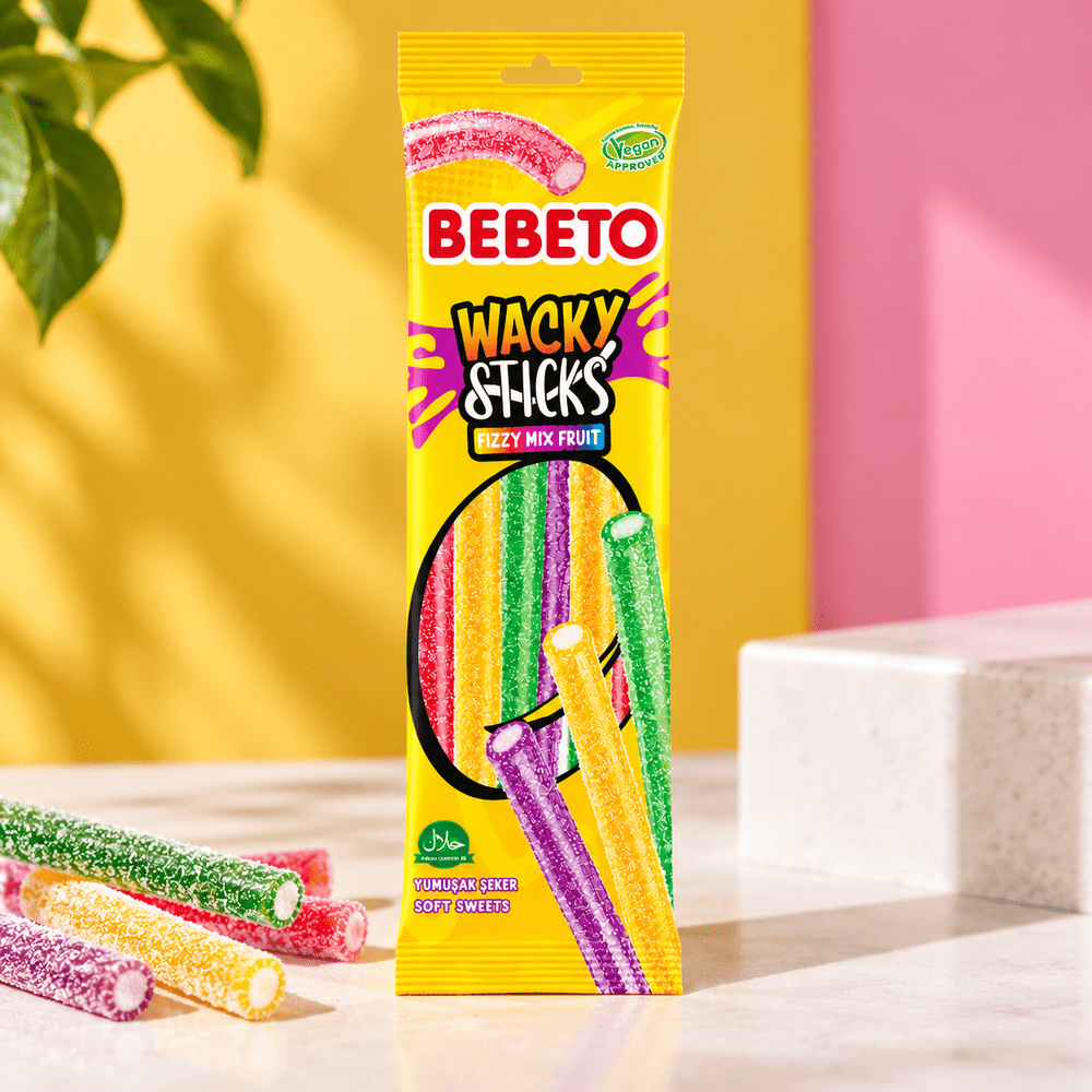 Bebeto Wacky Sticks Bruisende Mix Fruit