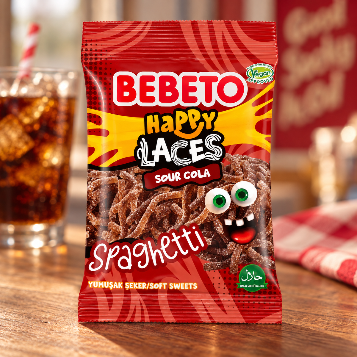 Bebeto Spaghetti Happy Laces Zure Cola
