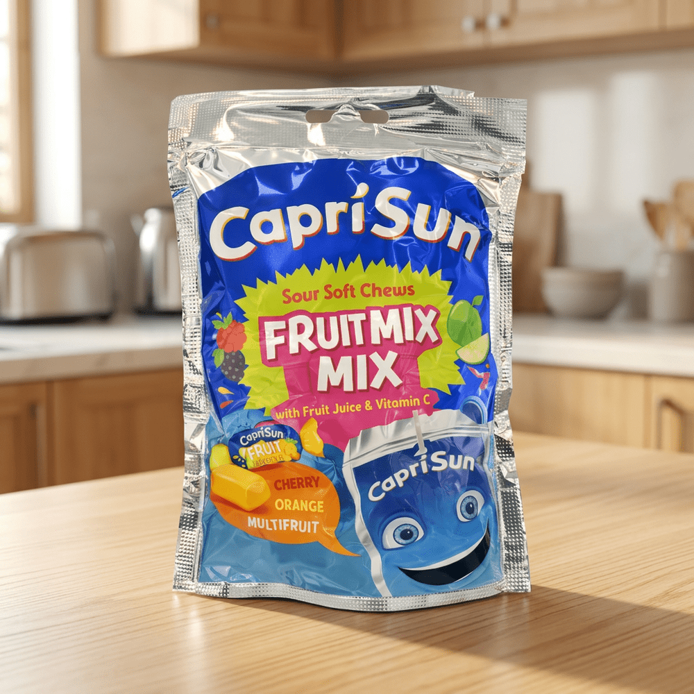 Capri Sun Sour Soft Chews Fruitmix Kersensinaasappel en Multifruit