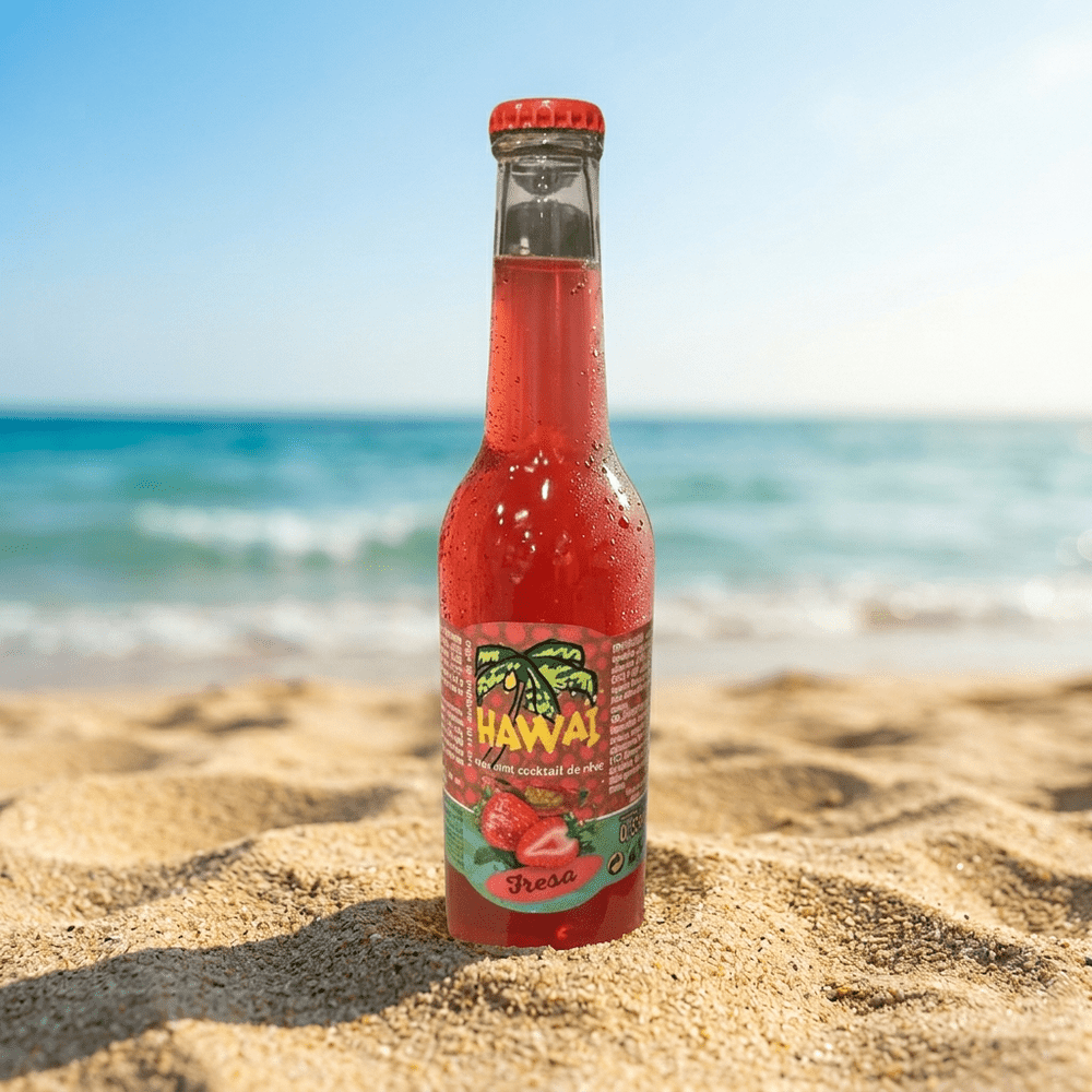 Hawaii glazen fles aardbei