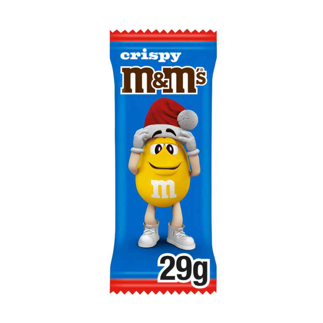 M&M's Knapperige melkchocolade kersttraktatie met de Kerstman
