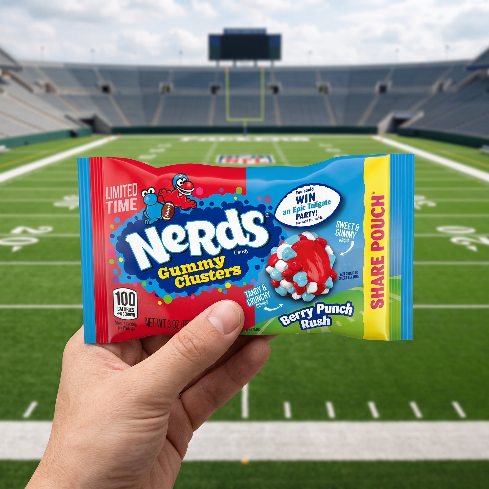 Nerds Gummy Cluster NFL Berry Punch Rush