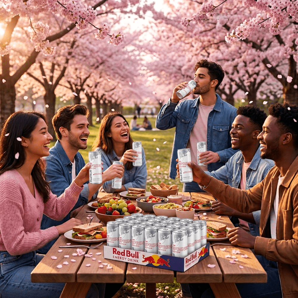 Verpakking <tc>Red Bull</tc> Energiedrank lente-editie kersen-sakura (24 stuks)