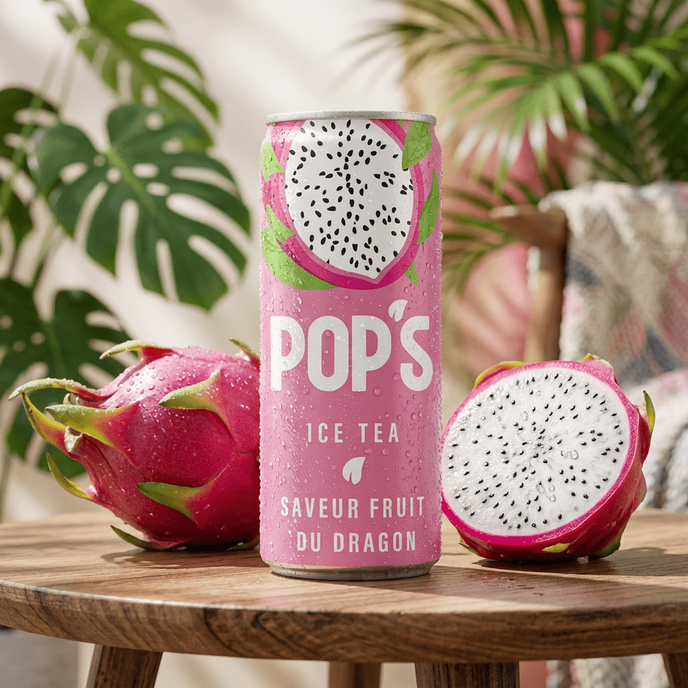 Pop's Ice Tea Drakenfruitblikje